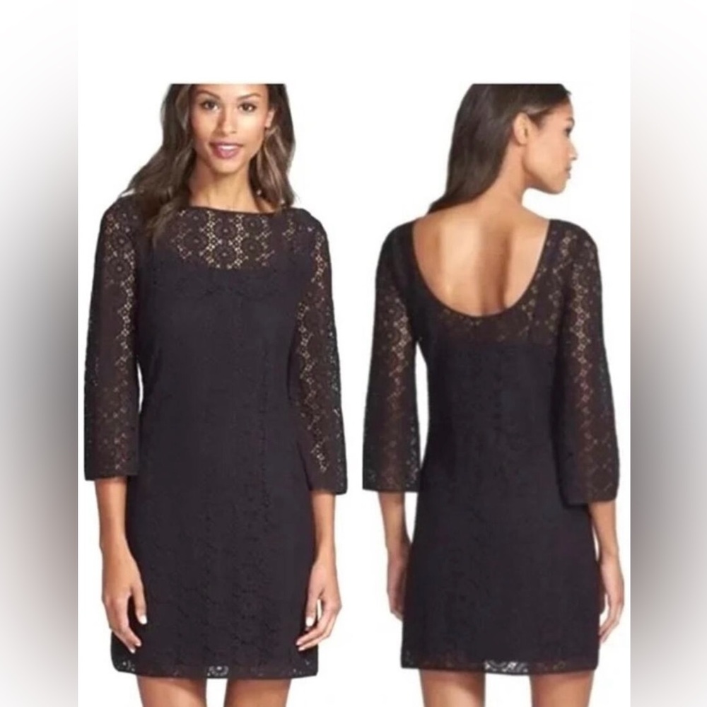 Lilly Pulitzer Black Lace Dress